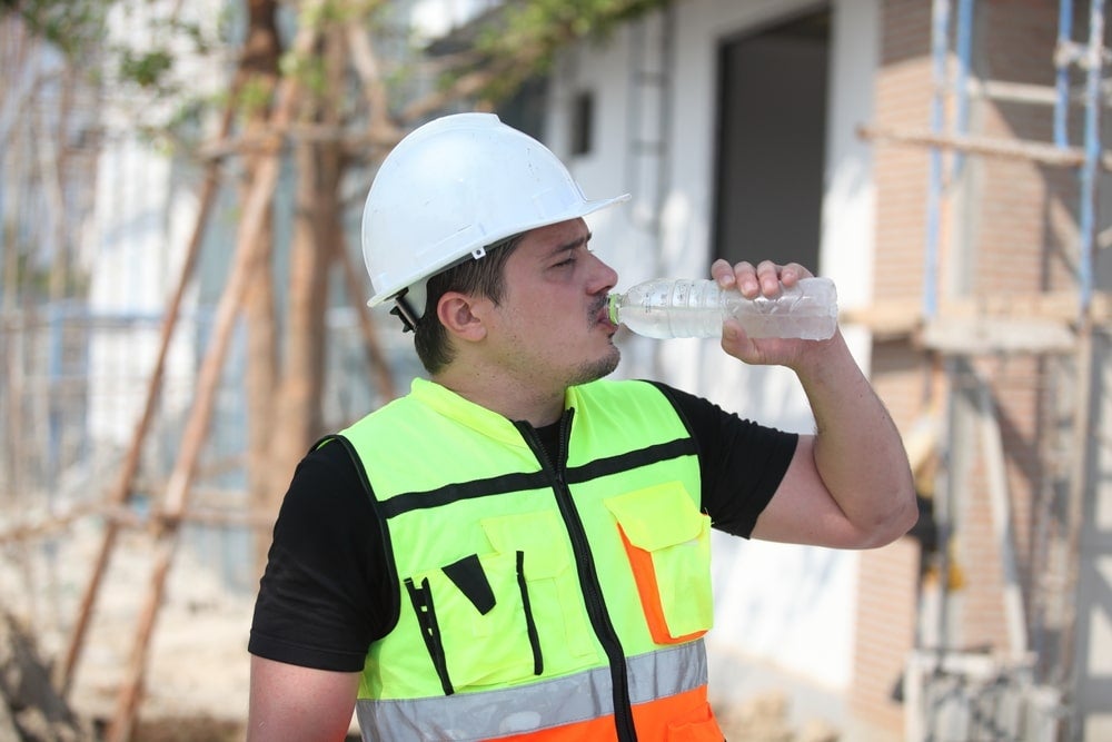 Construction-Worker-Drinking-Water